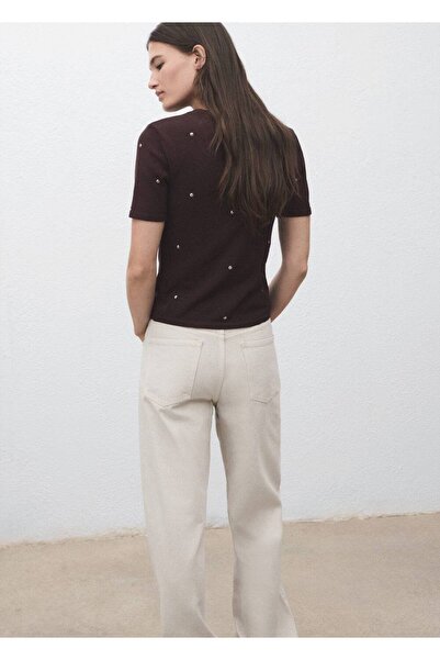 MANGO Woman Strass detaylı triko kazak