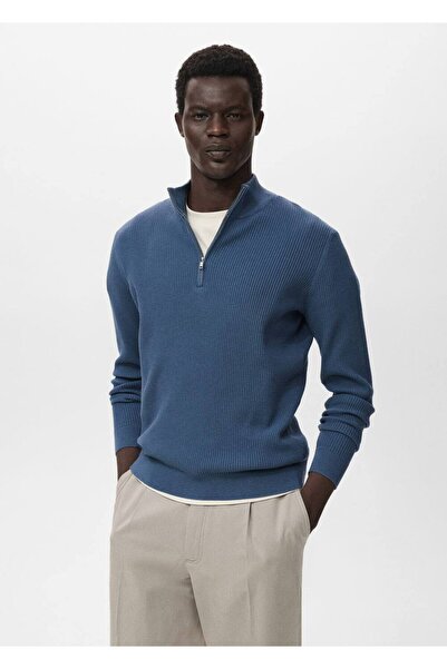 MANGO Man Ribana fermuarlı yaka kazak