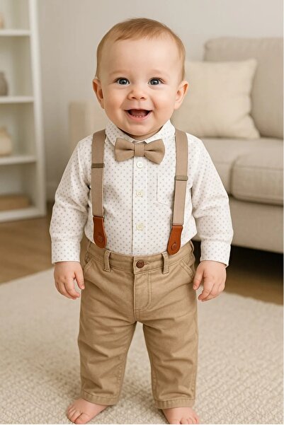 DEFNE LİNA BABY Festive 4-Piece Set with Polka Dot Bodysuit Style Adjustable ...