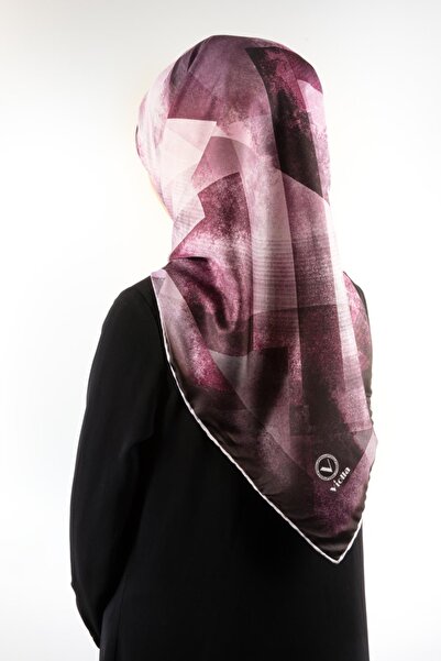 VİOLLA Kadın Twill Eşarp Mürdüm 90x90