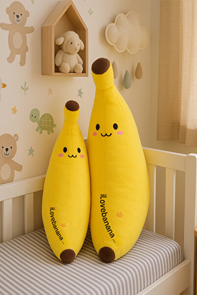 farddad Muz Peluş Yastık 45 Cm | Muz Peluş Oyuncak | Meyve Peluş hediyeler