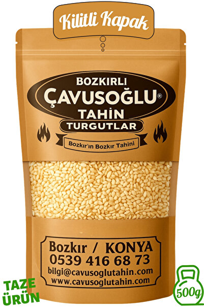 Bozkırlı Çavuşoğlu Odun Ateşinde Kavrulmuş Susam 500g + Kavrulmamış Beyaz Çiğ Susam 500g