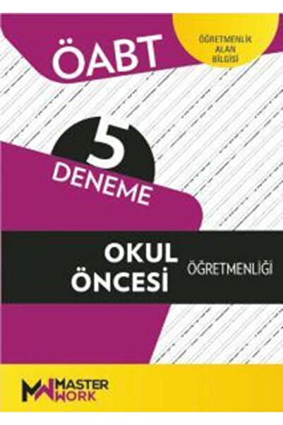 MASTERWORK Öabt - Okul Öncesi Öğretmenliği - 5 Deneme