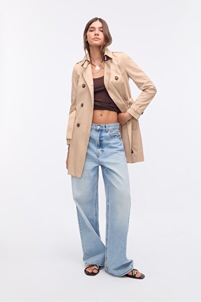 Stradivarius Kısa trençkot
