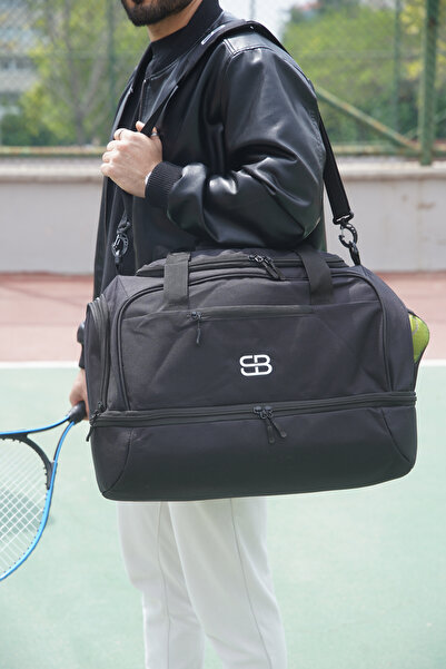 Solo Bag Medium Size Unisex Fabric Sports Casual Fitness and Travel Bag with Shoe Eyes