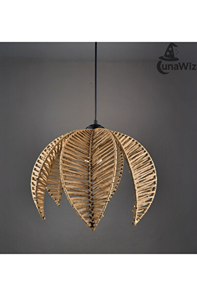 Luna Wiz Nilüfer Doğal Kağıt Rafya Avize