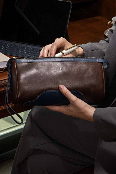 HELMBROOK Edwin Hakiki Deri Unisex Küçük El Çantası