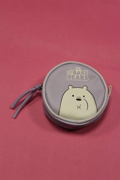 Miniso We Bare Bears Lisanslı Mini Bozuk Para Çantası (Mor)