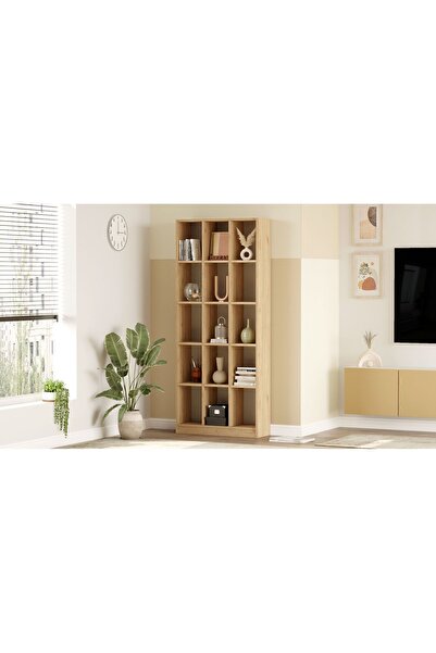 Yurupa Oscer Geniş Kitaplık 15 Raflı 180cm Sepet OSC2-S