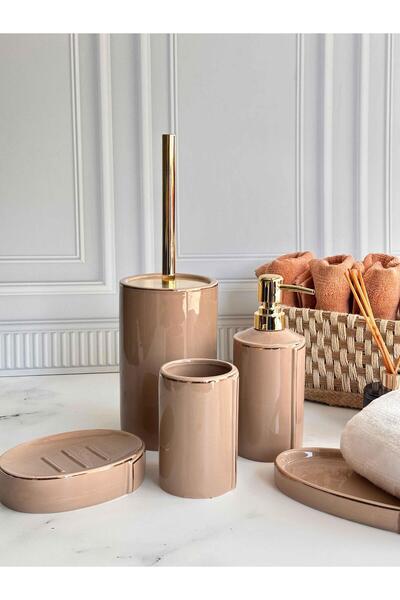 ROSSEV Σετ μπάνιου Ario Latte Porcelain 5 τεμαχίων