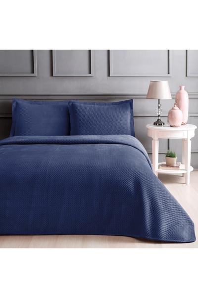 Linens Set cuvertură de pat de o persoană Glace bleumarin