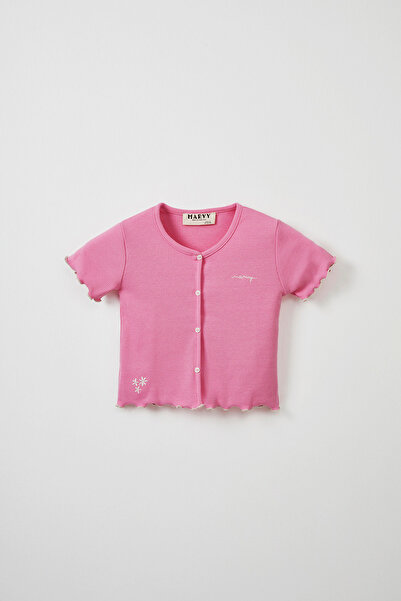 Marvy Pink Ribbed Tshirt - Leggings Set