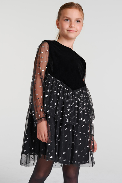 SheShe فستان حفلات من الشيفون المخملي للفتيات