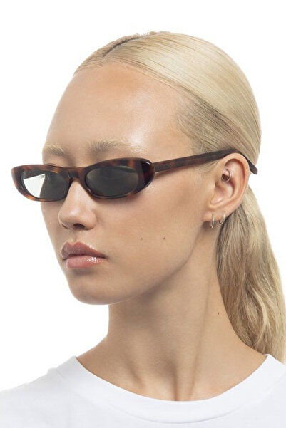 Chunky Frame Laurent Slim Tasarım Ince Leopar Güneş Gözlüğü