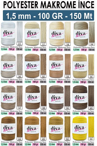 Diva İplik Σχοινί Diva Macrame 141