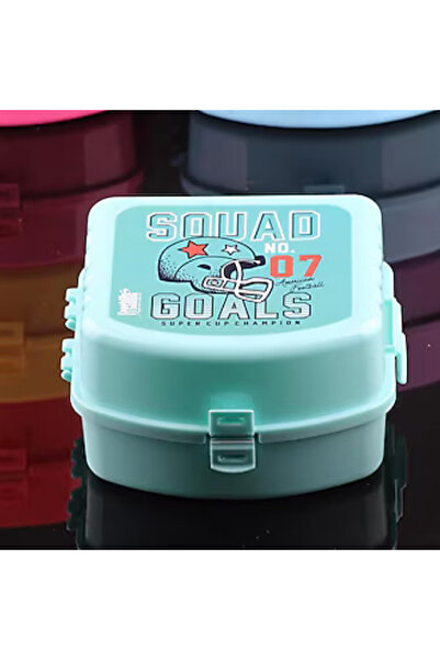 deycollect Children's Nutrition Container - 4 Colorful Compartments and Lockable