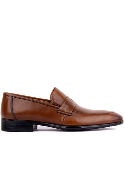 SailLakers Fosco - Ανδρικά κλασικά παπούτσια από δέρμα Tan χωρίς κορδόνια