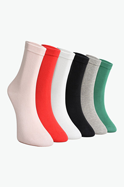 Buluş Organic Чифт от 6 обикновени чорапи за момичета