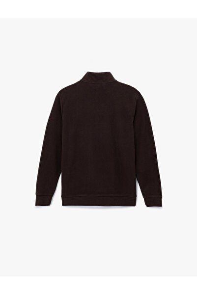 Koton Дълъг ръкавен суитшърт с ребра и поло копче