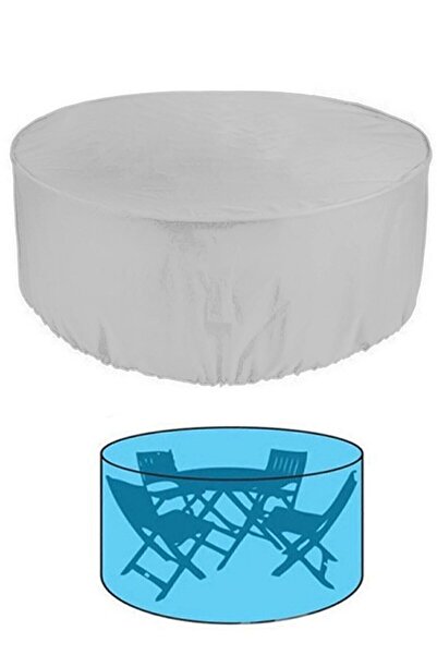 Bundera Guise Gri Bahçe Mobilya Koruma Örtüsü Su Geçirmez Masa Sandalye Yağmur Toz Önleyici Branda 160x80cm