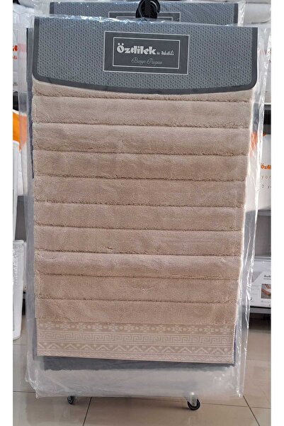 Özdilek Pamuklu Banyo Paspas Takımı Yacj Bej