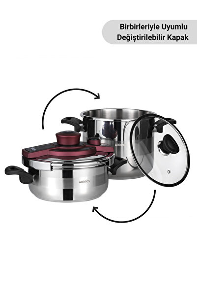 Amboss Amethyst Stainless Steel Pressure Cooker Set 3.5 Lt 7 Lt