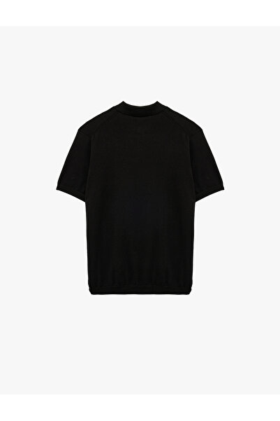 Koton Регулярна кройка, с копчета, поло яка, памучен, къс ръкав, трикотажна тениска