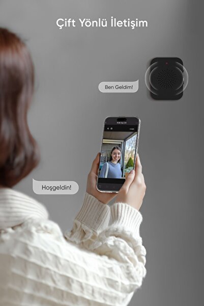 Şımart Akıllı Kapı Zili Wi-fi Kontrollü, Gece Görüş, Ses Gönderme Ve Alma