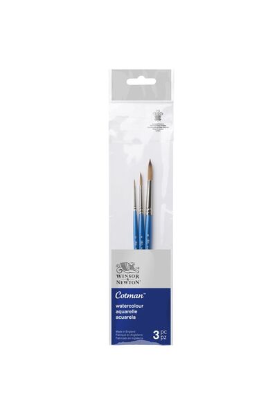 Winsor Newton Winsor & Newton Cotman Kısa Saplı Sentetik Fırça Set 2 (3'lü)