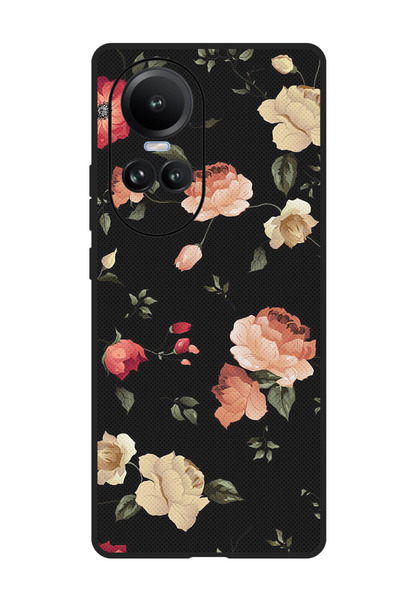 Theodor جراب واقٍ مضاد للخدش والصدمات لهاتف Oppo Reno 10/10 Pro، لون لوتس ملون