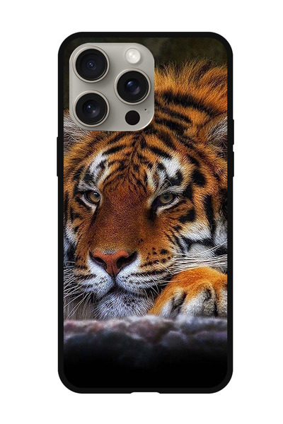 Theodor جراب واقٍ مضاد للخدش والصدمات لهاتف iPhone 15 Pro Tiger