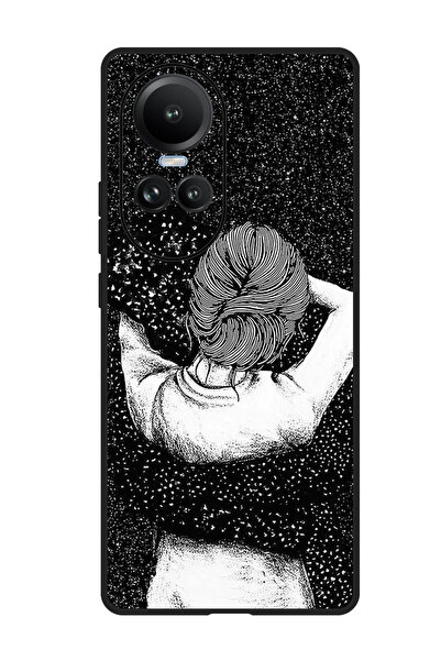 Theodor جراب حماية لهاتف Oppo Reno 10/10 Pro - خيال فتاة ليلي