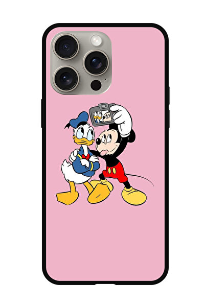 Theodor جراب واقٍ مضاد للخدش والصدمات لهاتف iPhone 15 Pro Max ميكي دونالد سيلفي