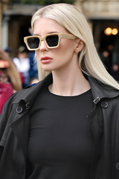 Chunky Frame Cael Square Unisex Cream 2025 New Season Sunglasses