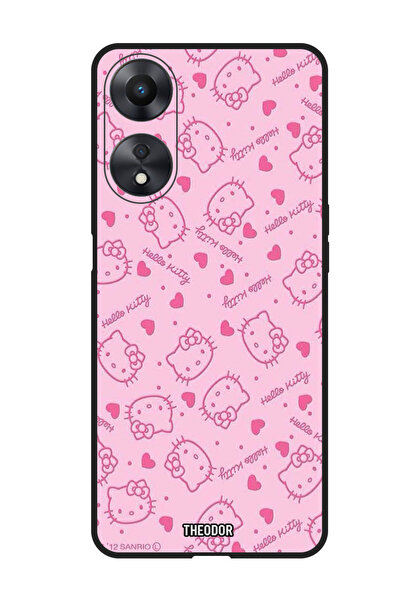 Theodor جراب واقٍ مضاد للخدش والصدمات لهاتف Oppo A98 Hello Kitty