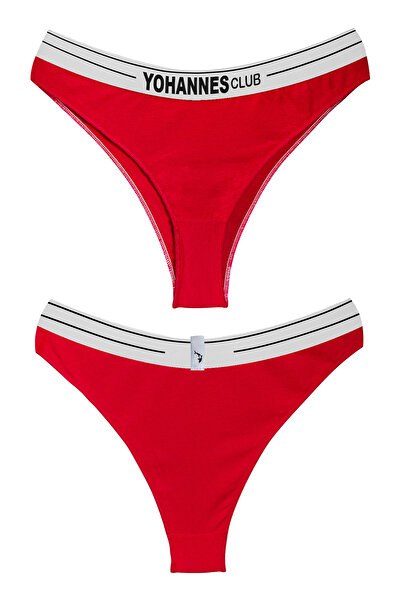 Yohannes Club Women'S, Underwear Set, (Bustier Bra-Brazilian), Red