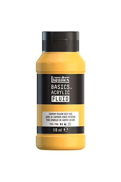 Liquitex Basics Fluid Akrilik Boya 118ml Cadmium Yellow Deep Hue 163