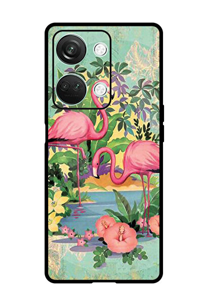 Theodor جراب واقٍ مضاد للخدش والصدمات لهاتف OnePlus Nord 3 بتصميم طيور النحام...