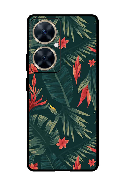 Theodor جراب واقٍ مضاد للخدش والصدمات لهاتف هواوي نوفا 11i، أوراق خضراء