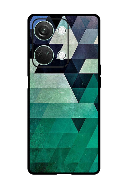 Theodor جراب واقٍ مضاد للخدش والصدمات لهاتف OnePlus Nord 3 بنمط مثلث الألوان البحرية