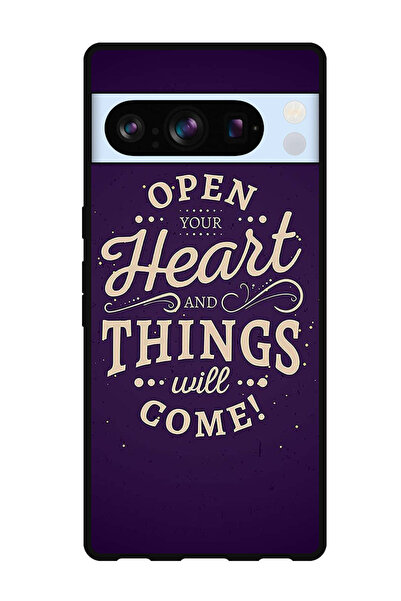 Theodor جراب واقٍ مضاد للخدش والصدمات لهاتف Google Pixel 8 Pro افتح قلبك