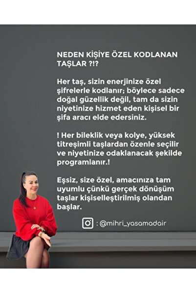 Mihri Doğaltaş Bolluk Bereket Şifa Kolyesi