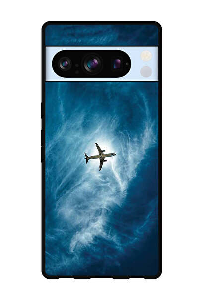 Theodor غطاء حماية مضاد للخدش والصدمات لهاتف Google Pixel 8 Pro، طائرة في السماء