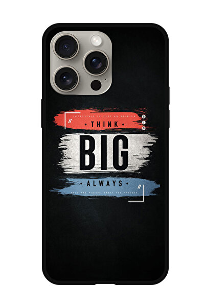 Theodor جراب واقٍ مضاد للخدش والصدمات لهاتف iPhone 15 Pro، فكر دائمًا في الكبير