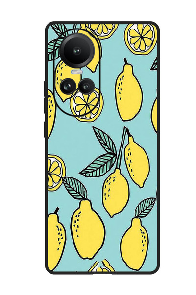 Theodor جراب واقٍ مضاد للخدش والصدمات لهاتف Oppo Reno 10/10 Pro بلون ليموني ف...