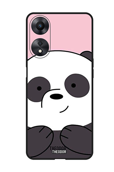 Theodor جراب واقٍ مضاد للخدش والصدمات لهاتف Oppo A98 باندا مبتسم