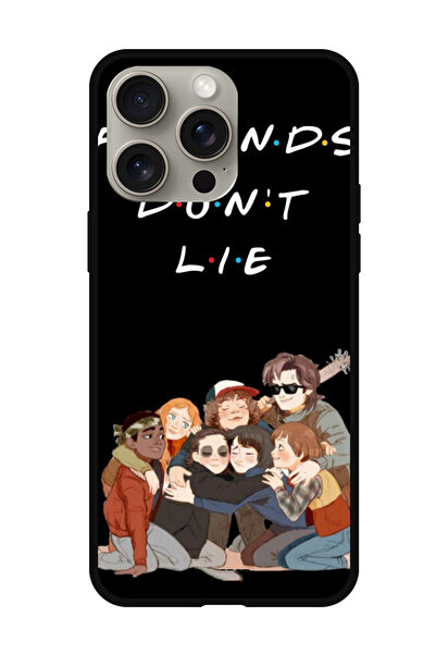 Theodor جراب واقٍ مضاد للخدش والصدمات لهاتف iPhone 15 Pro، الأصدقاء لا يكذبون