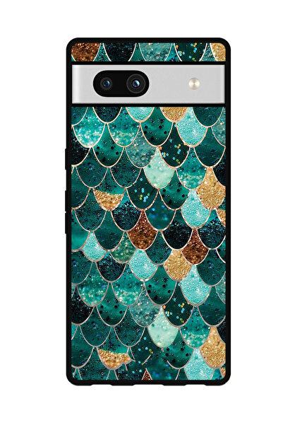 Theodor جراب واقٍ مضاد للخدش والصدمات لهاتف Google Pixel 7a بنمط خياشيم السمك