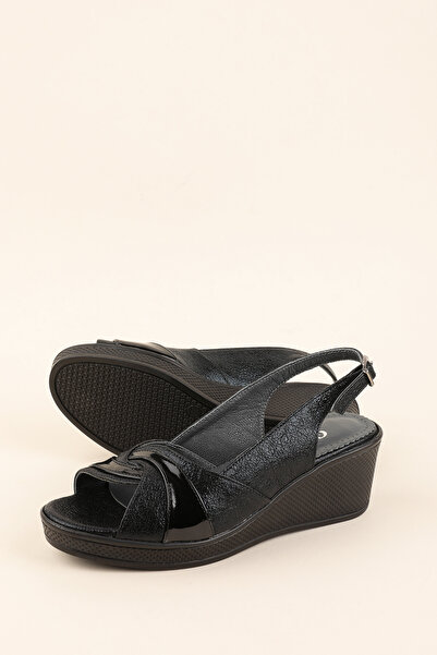 Gondol Kožené sandály mikay.2013 Černé