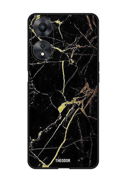 Theodor جراب واقٍ مضاد للخدش والصدمات لهاتف Oppo A98 بملمس رخامي